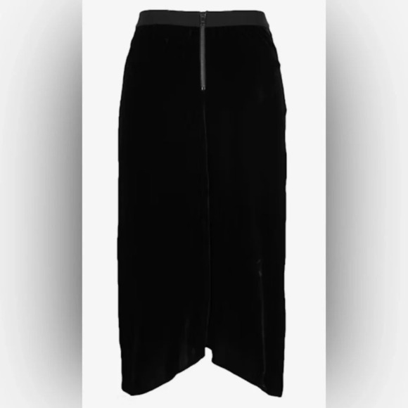 NWT Isabel Marant Tursanne Asymmetric Velvet Midi Skirt Black Size US 6 - Picture 6 of 9
